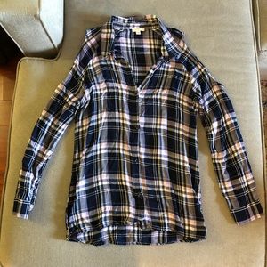 Cut out shoulder flannel